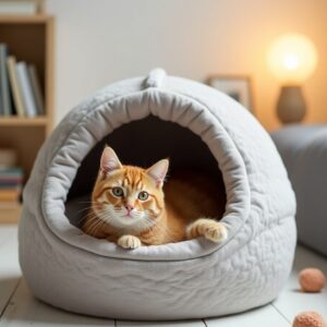 Modern Round Plush Cat Cave